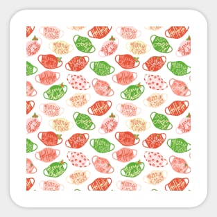 Christmas Face Masks Coronavirus Holidays 2020 Sticker